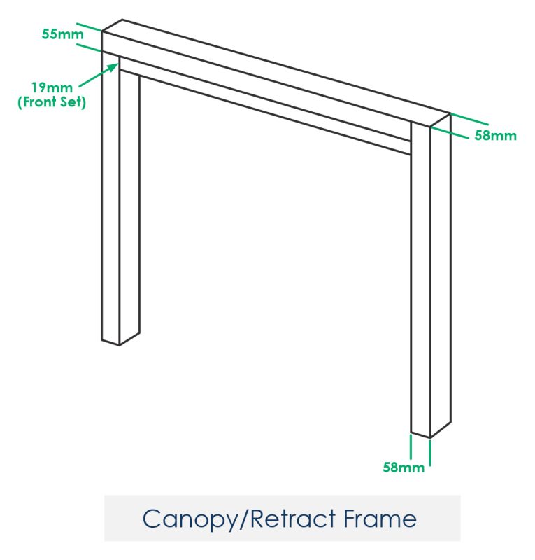 canopy and retract frame